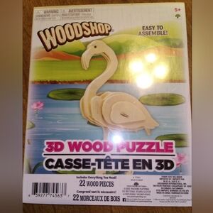 WoodShop 3D 22 Piece Flamingo Wood  Puzzle
